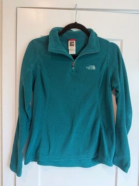 The North Face Teal Quarter-Zip Fleece Jacket